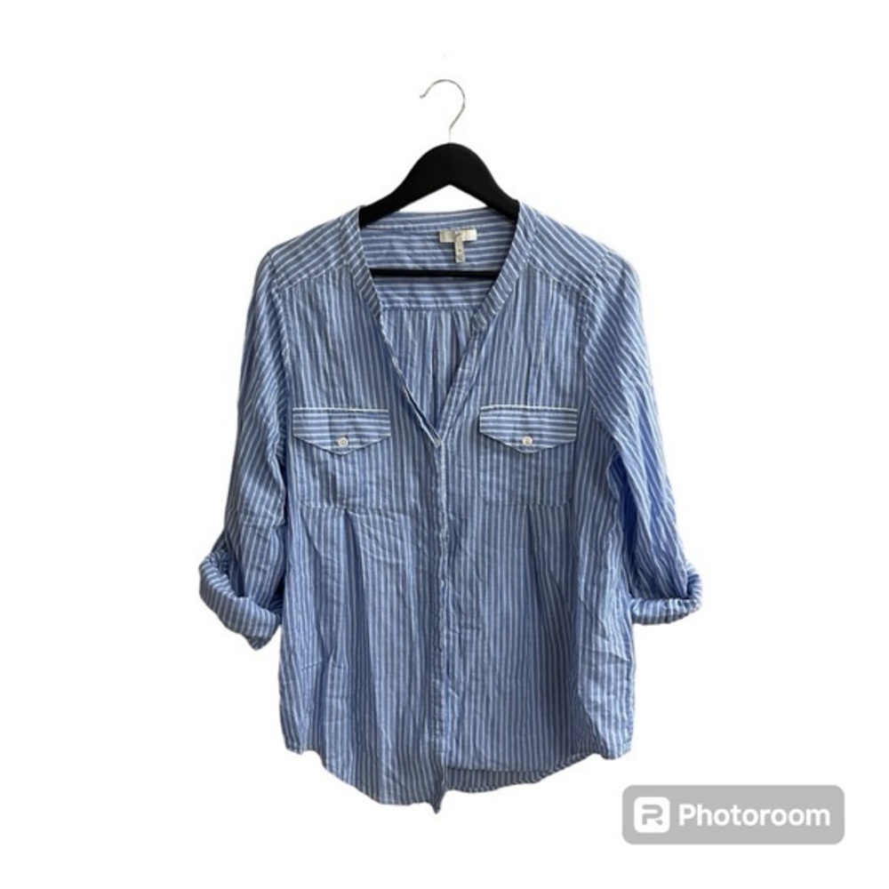 Revolve Joie Kalanchoe Top Chambray Porcelain